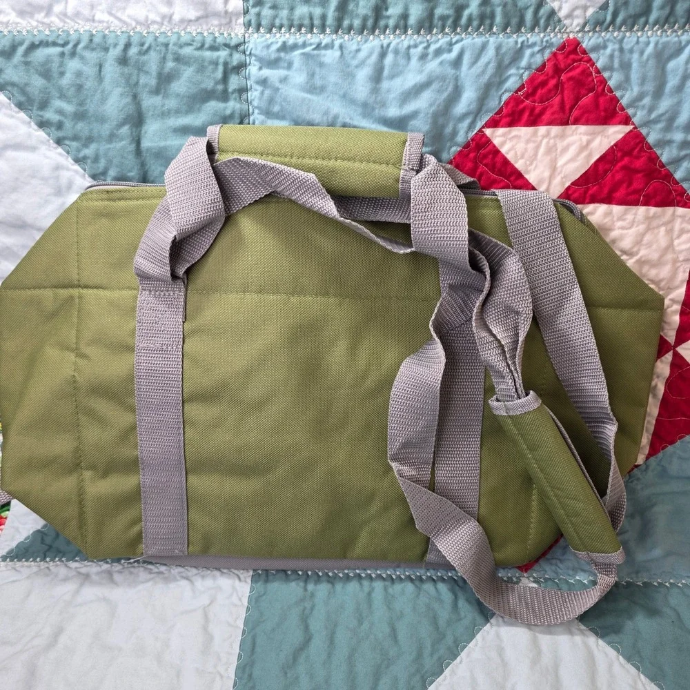 Sierra Club Insulated Cooler Bag Green Gray Duffel Tote